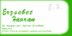 erzsebet havran business card