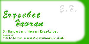 erzsebet havran business card